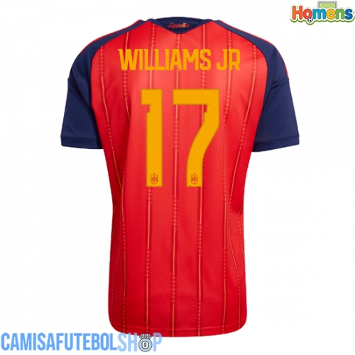 Camisa de time de futebol Espanha Nico Williams #17 Replicas 1º Equipamento Mundo 2026 Manga Curta